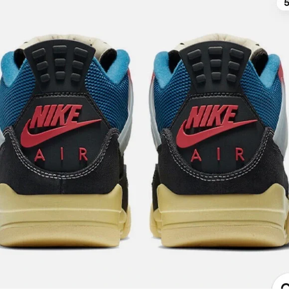 Air Jordan 4 Retro SP Black Blue Red with Cream Sole - Picture 2 of 9